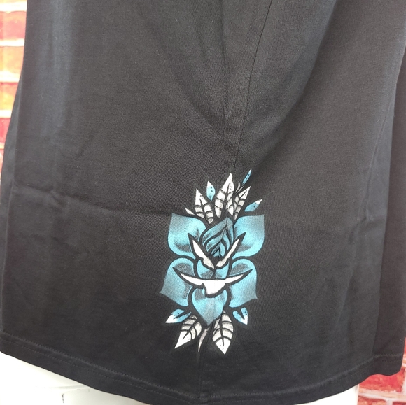 Affliction Men's Black Label Skull Rhinestone T-shirt -Size: Large - NWT - Picture 9 of 13